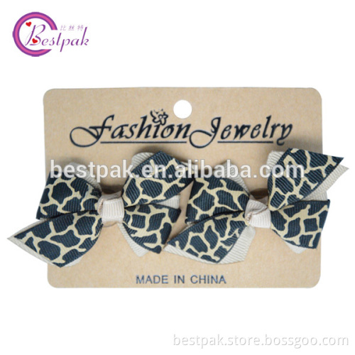 new style two layers grosgrain ribbon hair clip